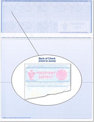 Blue Top Blank Check Stock Letter Size