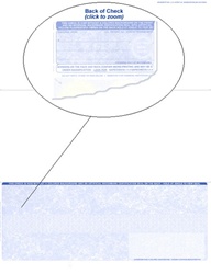 Blue Bottom  Blank Check Stock Letter Size