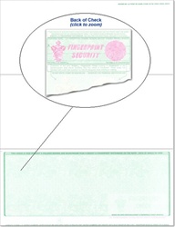 Green Bottom  Blank Check Stock Letter Size